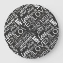 Search for word art clocks Black