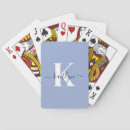 Search for monogrammed playing cards Blue
