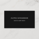 Search for author business cards Black and white
