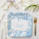 Search for blue and white rabbit plates Baby shower