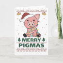 Search for funny pig christmas cards Pun