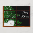 Search for cat in window christmas cards Xmas