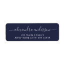 Search for navy blue wedding return address labels Elegant
