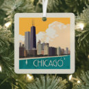 Search for chicago skyline christmas tree decorations Lake michigan