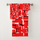 Search for black red white bath towels Modern