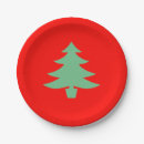 Search for green christmas tree plates Red