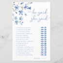 Search for elegant floral bridal shower games Wildflower