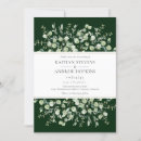 Search for dark forest green wedding invitations Simple classic