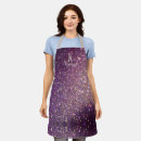 Search for purple glitter aprons Silver