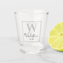 Search for monogram shot glasses Typography