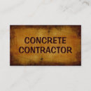 Search for concrete business cards Contractor