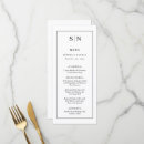 Search for black and white wedding menus Traditional classic classy