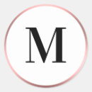 Search for rose gold and black stickers Monogrammed