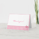 Search for gingham thank you cards Pink and white