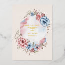 Search for shades of blue wedding invitations Watercolor flowers