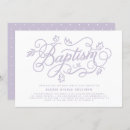 Search for lavender christening invitations Calligraphy