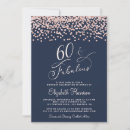 Search for blue and gold 60th birthday invitations Chic