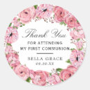 Search for first communion thank you stickers Elegant