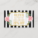 Search for pink and gold referral cards Glitter