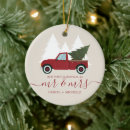 Search for vintage christmas tree decorations Merry and married