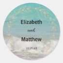 Search for modern beach wedding stickers Classic