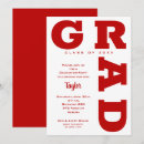 Search for red and white graduation invitations Graduate