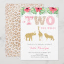 Search for pink gold safari birthday invitations Girl