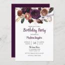 Search for purple 17th birthday invitations Flowers