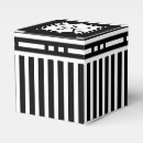 Search for black and white stripe favour boxes Retro