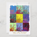 Search for abstract tree invitations Blue