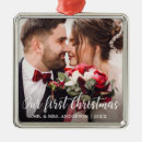 Search for white christmas tree decorations Mr and mrs