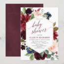 Search for navy burgundy baby shower invitations Elegant