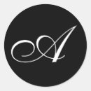 Search for monogram letter stickers Black and white