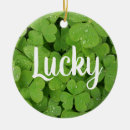 Search for shamrock ceramic christmas tree decorations clover