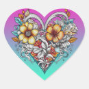 Search for heart tattoo stickers Flowers