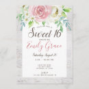 Search for wood sweet 16 invitations Floral