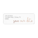 Search for faux rose gold return address labels Foil