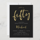 Search for mens black and gold birthday invitations Simple