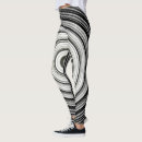 Search for black spirals on white leggings Pattern
