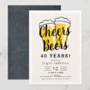 Search for cheers and beers birthday invitations Black