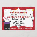 Search for abracadabra invitations Magician