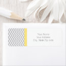 Search for yellow chevron return address labels Chic