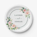 Search for blush pink wedding plates Watercolor