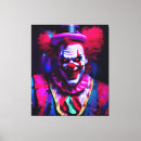 Search for scary canvas prints Clown