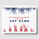 Search for military guest books Red white and blue