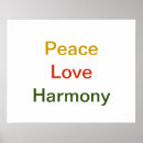 Search for peace and harmony posters Colourful