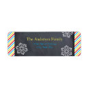 Search for chalkboard blue return address labels Yellow