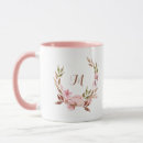 Search for beautiful monogrammed mugs Watercolor