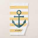 Search for yellow and blue bath towels Nautical