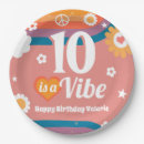Search for 10th birthday plates Peace out single digits